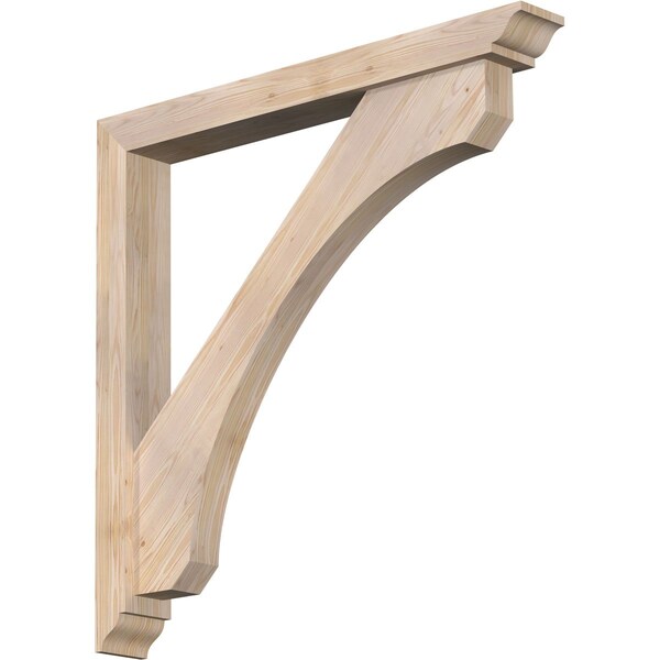 Ekena Millwork Legacy Traditional Smooth Bracket w/ Offset Brace, Douglas Fir, 5 1/2"W x 46"D x 46"H BKT0604X46X46LEC01SDF - main